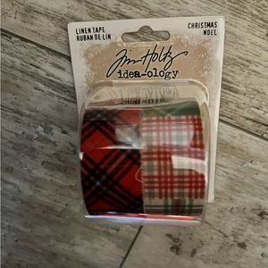 Christmas linen tape